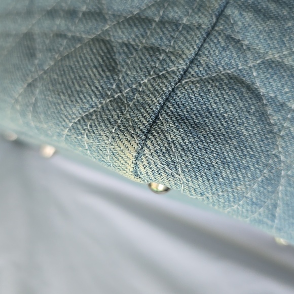 Denim Cannage Large Lady Dior Light blue - Picture 11 of 16